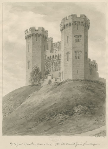 Stafford Castle, The Centre Of The Medieval Estates Of The Earls Of Stafford. This View Shows It As Rebuilt In The Early 19th Century (WSL SV III.30)